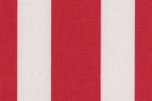 Markisen-/Outdoor-Stoff - Blockstreifen Weiß/Rot