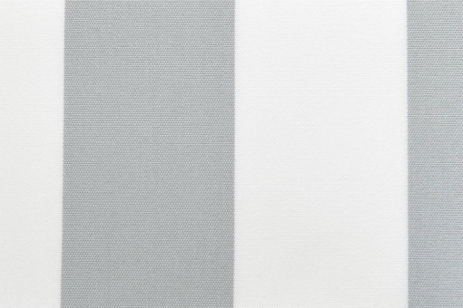 Markisenstoff 140 cm - Italy Sun - Blockstreifen Grau / Weiss