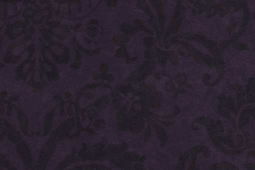 Möbelstoff Samt Damask Rose B1 - Wetcare® Brombeer