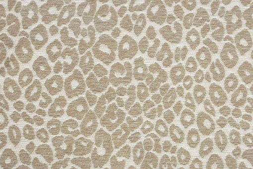 Premium Möbelstoff Chenille in Leo-Muster Sand