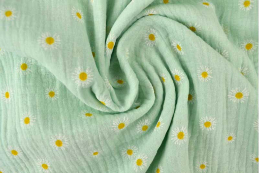 Double Gauze - Daisy - Mint 