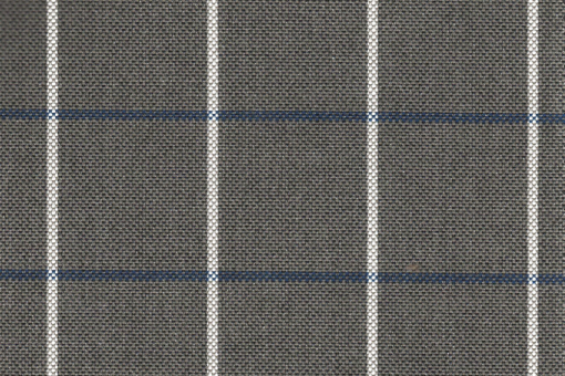 Outdoor-Stoff kariert - Spain Summer Anthrazit/Blau