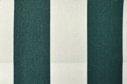 Markisen- und Outdoor-Möbelstoff - Blockstreifen Dunkelgrün/Weiß