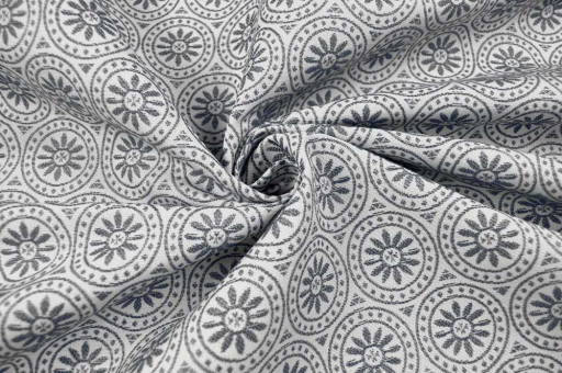 Jacquard Outdoor - zweiseitig - Marina - Grau 