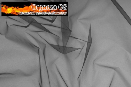 Organza - permanent schwer entflammbar - 300 cm - Anthrazit - 3,0 Meter Anthrazit