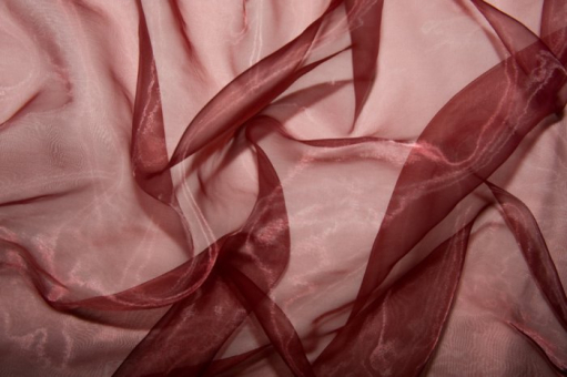 Organza Stoff Bordeaux