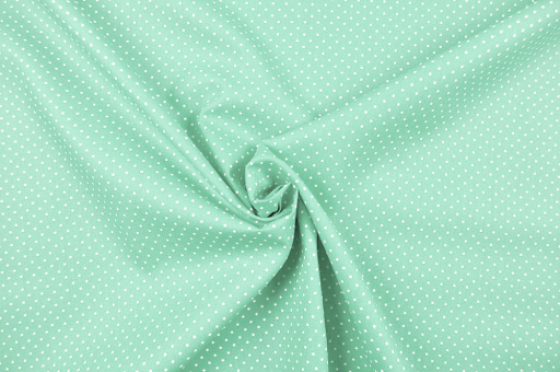 Patchwork-Stoff Classic - Pünktchen - Mint/Weiß 