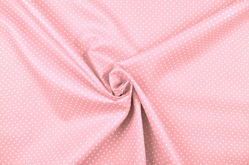 Patchwork-Stoff Classic - Pünktchen - Rosa/Weiß 