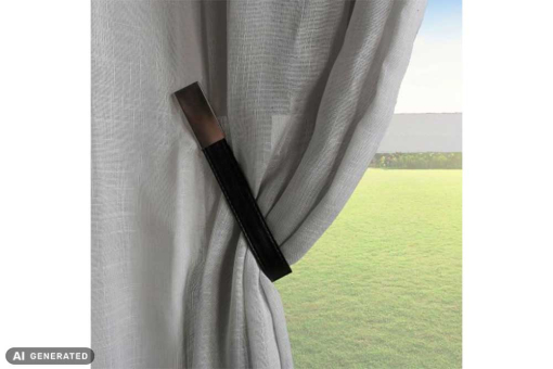 Magnet-Raffhalter Kunstleder - Schwarz 
