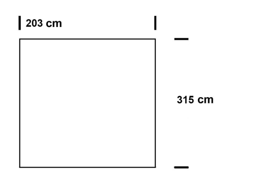 Fertig-Gardine rechte Seite - Allround-Stoff - a: 203 x b: 315 cm - Silber 