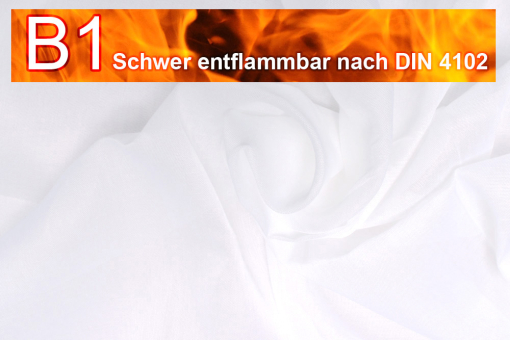 leichte Baumwolle - Nesselstoff B1  - 420 cm - Weiß - 1,0 Meter Weiß