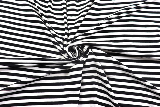 Viskosejersey - Zebra Waves 