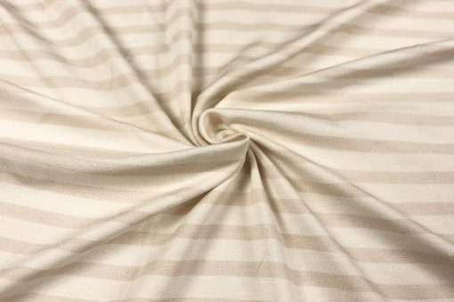 Viskosejersey - Streifen - Creme/Sand 