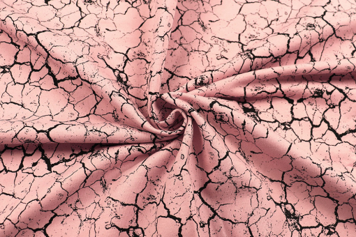 Sweat-Stoff mit rosa Marmor Print 