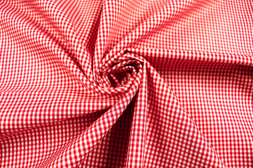 Vichy Karo Stoff in Rot 