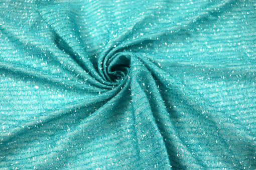 Tüll Lurex - Aqua 