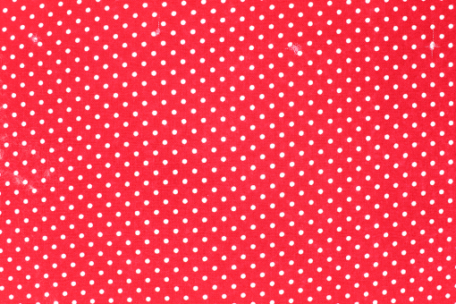 Baumwollstoff mit Punkten - Rot/Weiß 