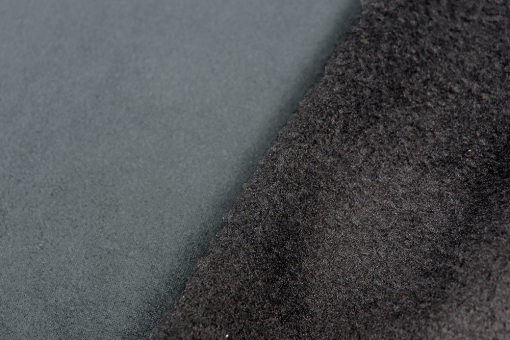 Wildleder-Imitat mit Fleece-Rückseite - Grau 