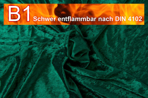 Pannesamt schwer entflammbar Tanne