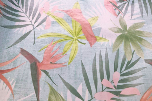 Wachstuchstoff - Colourful Palm Leaves 
