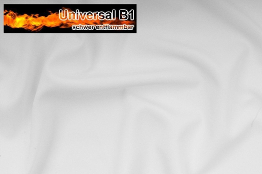 Universal Stoff - Trevira CS - 300 cm - permanent schwer entflammbar - Weiß - 3,0 Meter Weiß