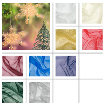 Organza Stoff Weihnachten - uni 