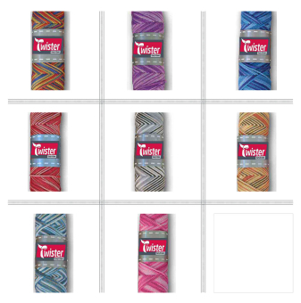 Topflappen-Garn Twister - 50 g - Bunt 