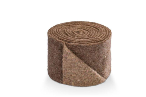 Vintage Wollfilz zweifarbig - 7 cm breit - 5 m-Rolle - Beige 