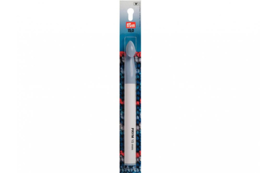 Woll-Häkelnadeln Prym 17 cm - 15,0 mm Grau - o. Griff KST 