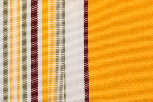Markisenstoff Spain Summer 2 - 320 cm - Gelb / Bordeaux - 1,0 Meter Gelb / Bordeaux