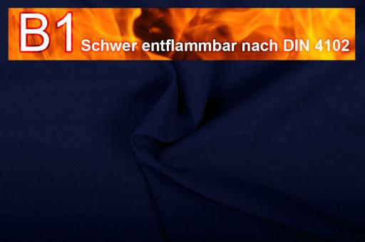 Allround Stoff - schwer entflammbar - 280 cm - Nachtblau - 1,0 Meter Nachtblau