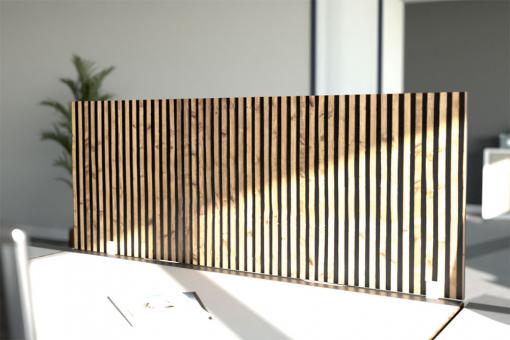 Akustikpaneel Tisch - Holz-Paneele - inkl. Befestigung - 160 x 50 cm 