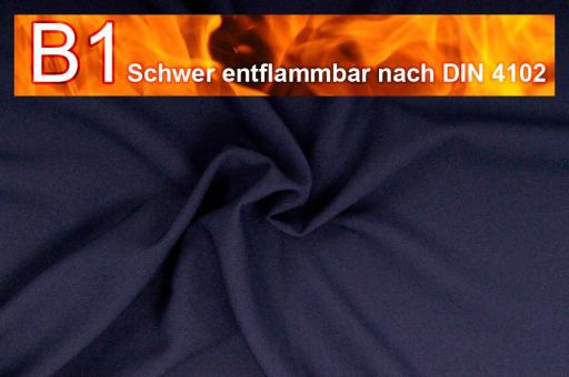 Allround Stoff - schwer entflammbar - Nachtblau - 1,0 Meter Nachtblau
