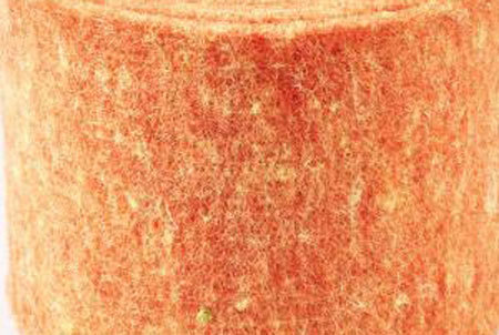 Wollfilz 5/6 mm stark - 65 cm Orange Melange
