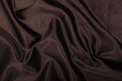 Bekleidungsstoff Satin - Seidentouch - Dunkelbraun - 1,0 Meter 