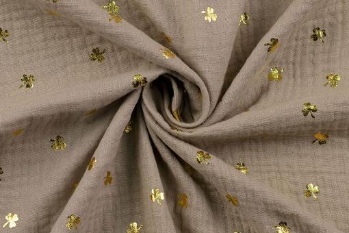 Musselin - Lucky Clover - Taupe 