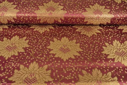 Brokat Golden Rome - Bordeaux/Gold 