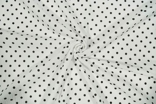 Double Gauze - Polka Dots - Schwarz/Weiß 