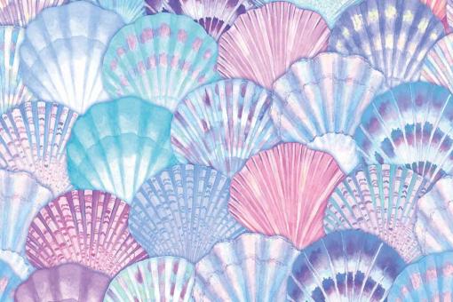 Strandtuchstoff - Seashell Pastell 
