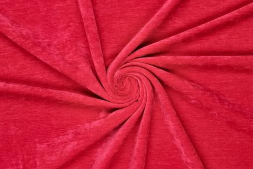 Chenille-Stoff -  Stretch Rot
