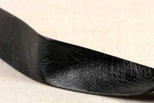 Kunstleder-Einfassband - Metallic - Schwarz 