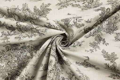 Baumwollstoff Toile - Erntedank - 280 cm- Grau 