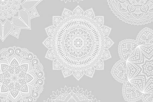 Wasserabweisend Dekostoff mit grauem Mandala 