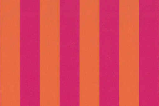 Dekostoff Digitaldruck mit Blockstreifen - Pink/Orange 
