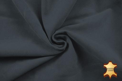 Echtleder-Stück Velours - Iowa - Croupon Stahlblau