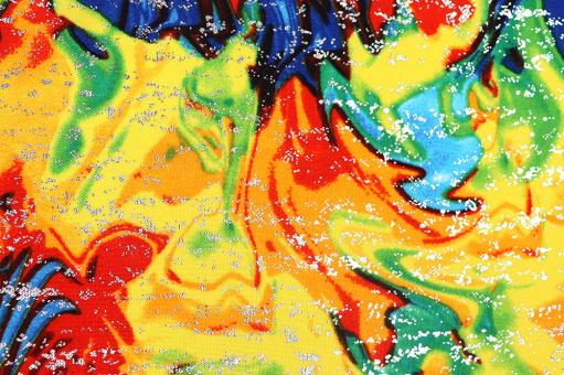 Glitzernder Allroundstoff mit Regenbogen-Farben 