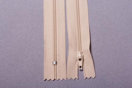 Kunststoff-Reißverschluss teilbar - 35 cm Beige