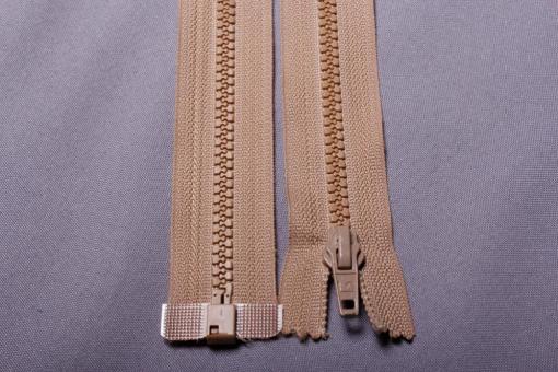 Kunststoff-Reißverschluss teilbar - 70 cm Beige 
