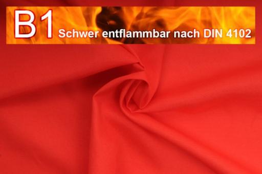 Allround Stoff exclusiv - schwer entflammbar - Rot - 1,0 Meter Rot
