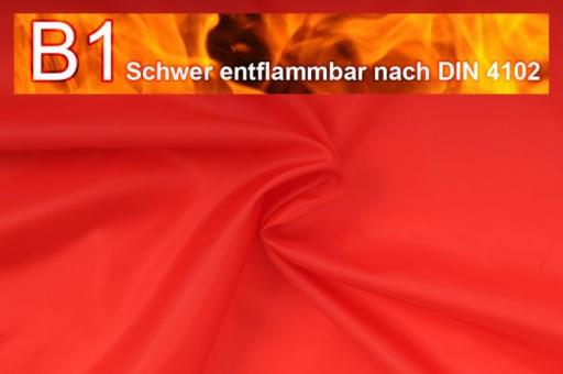 Dekorations Stoff schwer entflammbar - 140 cm - Rot - 1,0 Meter Rot